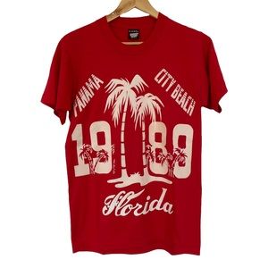 Vintage 1989 Panama City Florida Screenstars Tee Single Stitch Made in Usa